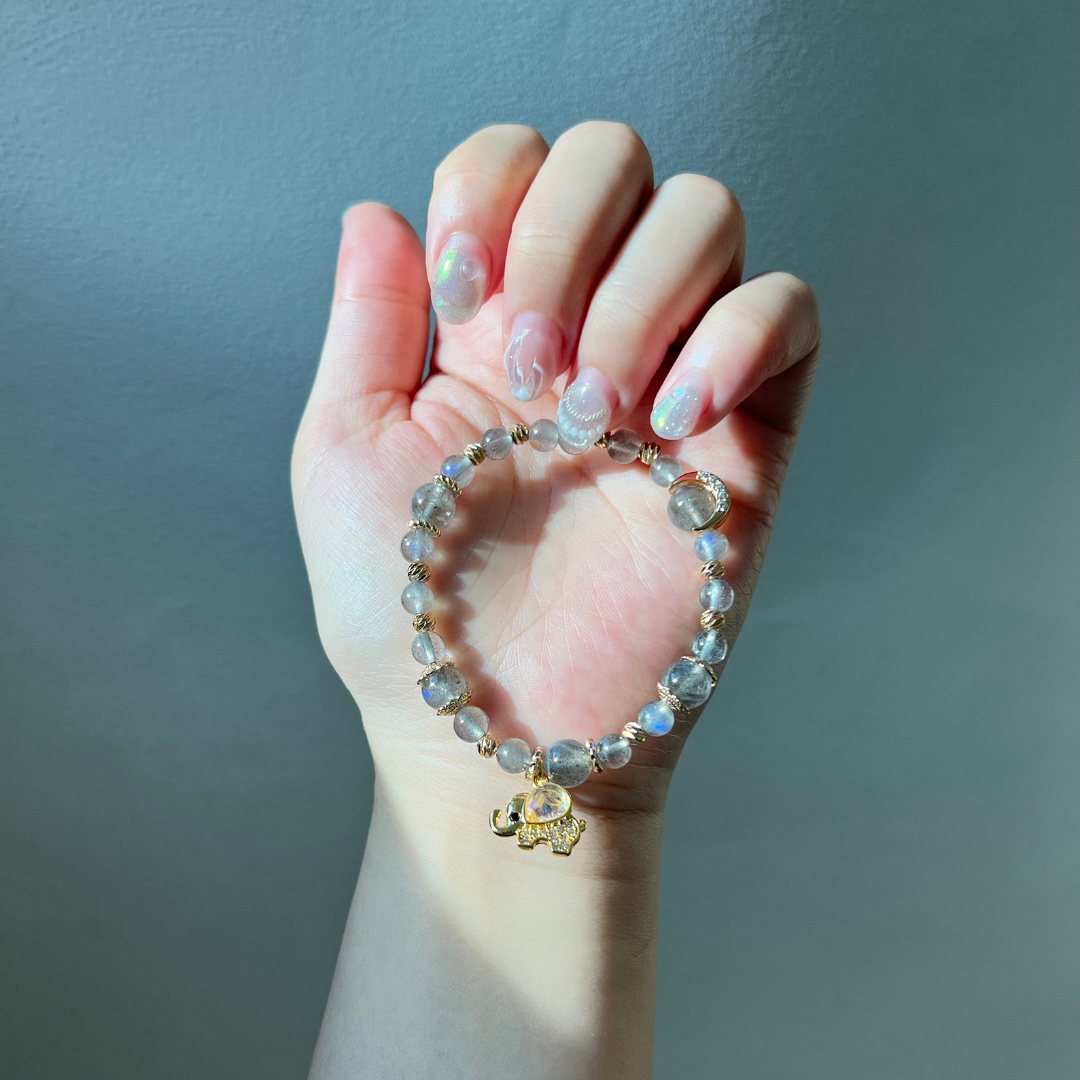 流星銀|Luminous Meteor|銀河系列|拉長石手鍊