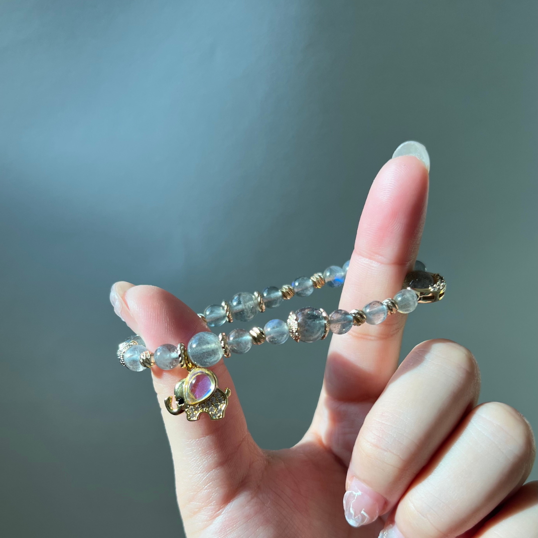 流星銀|Luminous Meteor|銀河系列|拉長石手鍊