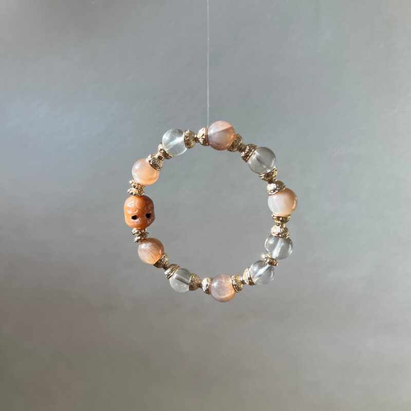 菩提咖啡｜Bodhi Coffee｜菩提系列｜黑金骨幹太陽石白水晶手鍊