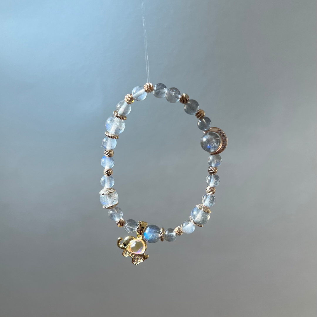 流星銀|Luminous Meteor|銀河系列|拉長石手鍊