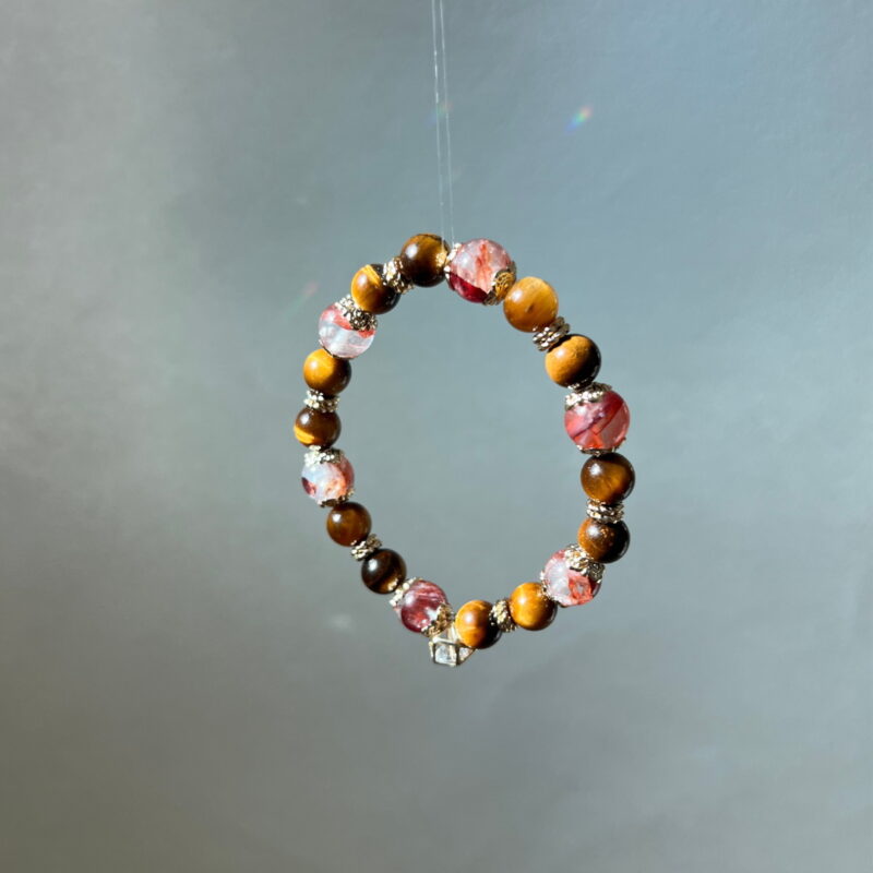 信號｜The Signal｜獨家設計系列｜紅膠花黃虎眼石手鍊