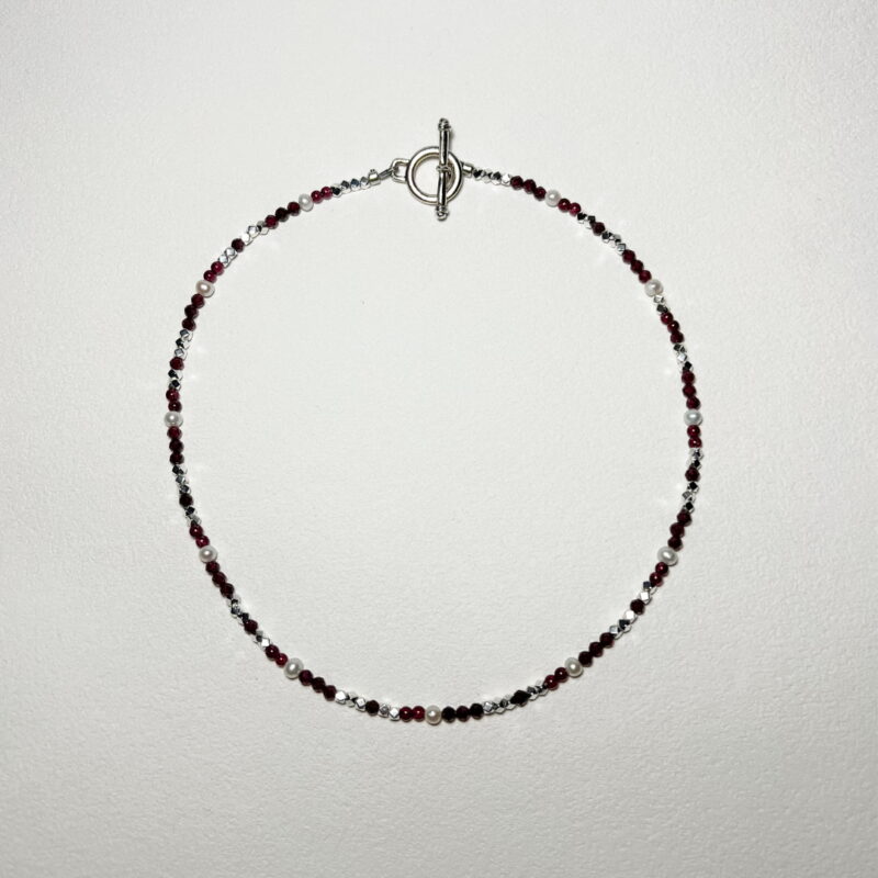 石榴糖 Pomegranate Candy｜糖果系列｜石榴石淡水珍珠項鍊