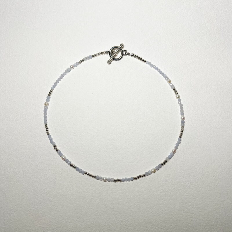 海鹽糖 Sea Salt Candy｜糖果系列｜藍紋瑪瑙淡水珍珠項鍊